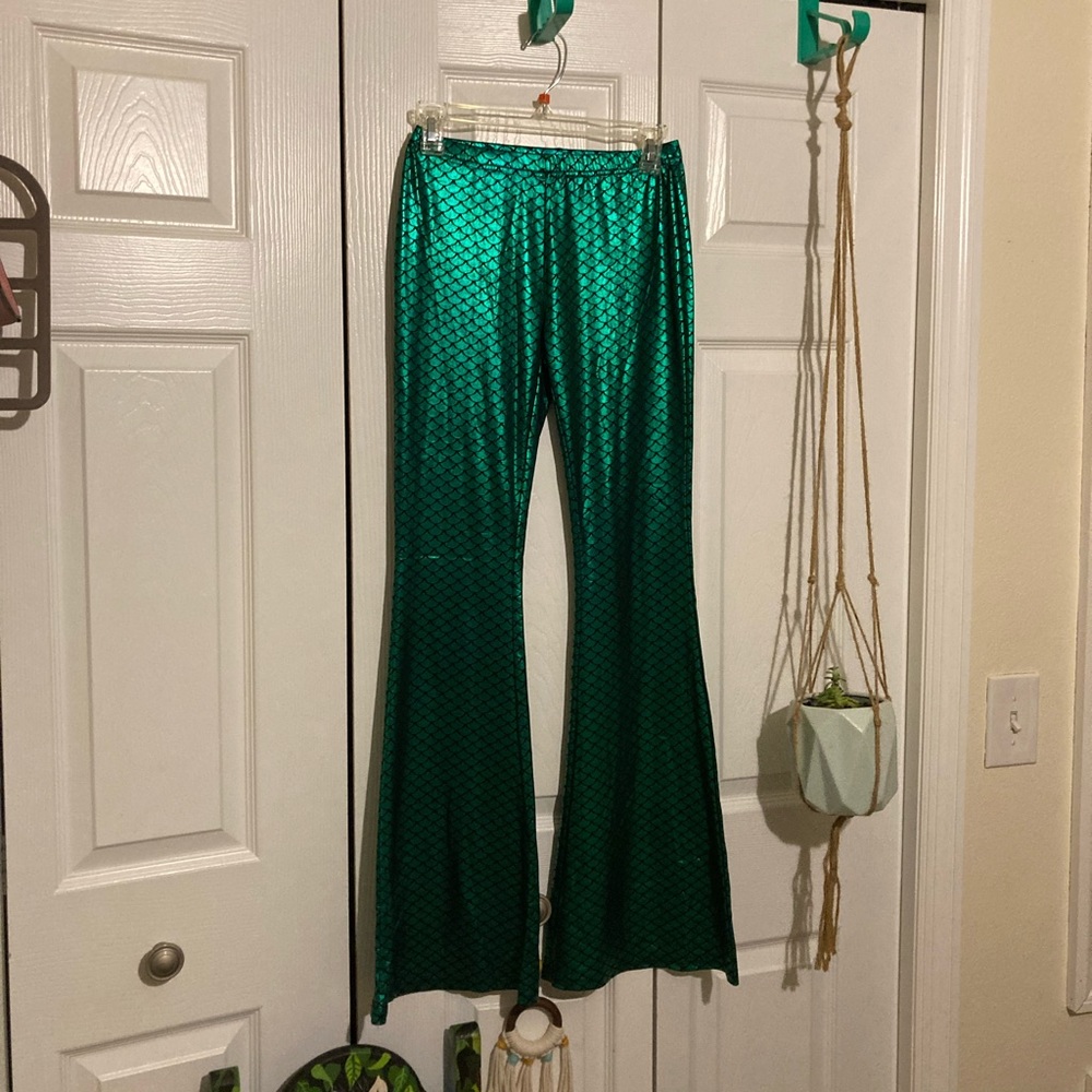 Mermaid scale bell bottoms